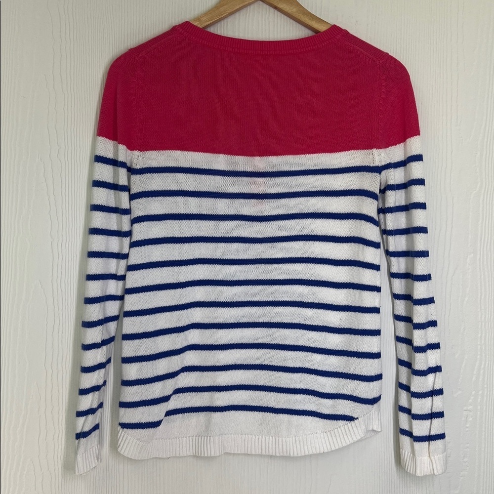 Lilly Pulitzer - Adair Beach Getaway Blue Stripe Long Sleeve Sweater Size Small - Picture 10 of 10